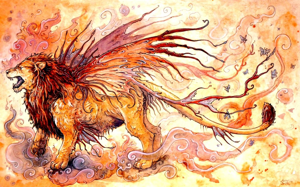 zodiac_leo_creature_orange_fantasy_art_lion from horoscopedottips